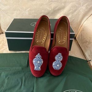 Size 5 Stubbs & Wootton velvet/leather slippers